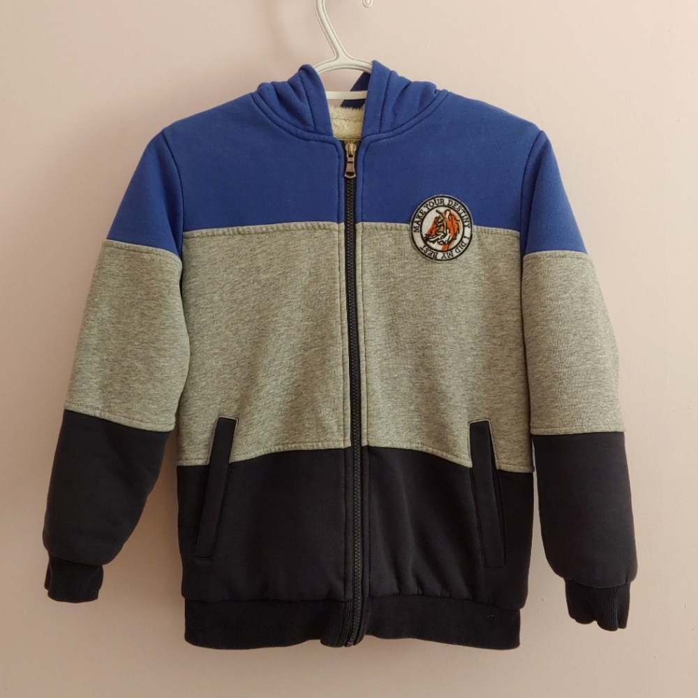 (2 for $20) Bumeex sherpa lined zip-up hoodie, youth size large